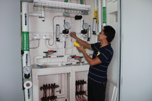 On going system test of Mechanical room